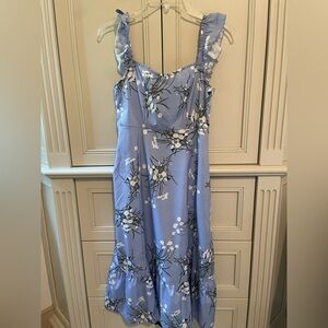 Floral Blue Dress
